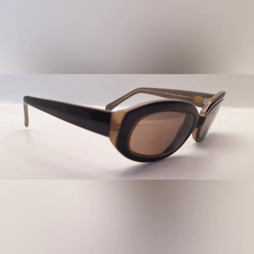 Joan Collins 9984 Black Oval Sunglasses Frames Only